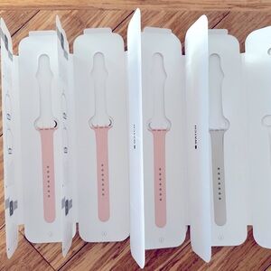 FOUR Apple Watch 40mm M/L bands - 3 pink sand, 1 starlight - sold together